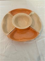 Vintage Maurice Of California Pottery Relish Tray