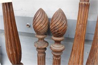 Vintage Walnut Bed Posts