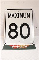 80 Km Sign