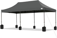 JEAREY 10x20FT Pop Up Canopy Tent  Grey