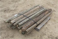 (22) Round Wood Posts, Approx 7ft