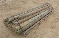 (23) Round Wood Posts, Approx 12ft