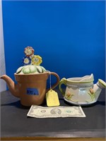 Tea pot and pitcher