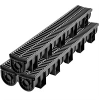 VEVOR Trench Drain System, Channel Drain with Plas