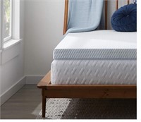 Lucid 3 Inch Mattress Topper White Queen READ