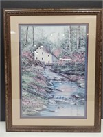 Watermill Wall Picture Framed 19"25"