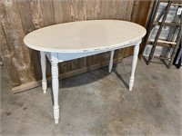 Oval Top Painted Table, 45x27x29"T