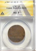 1787 Fugio Cent ANACS AG3