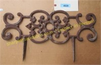 Vintage cast iron flower garden fence