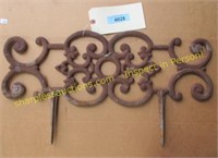 Vintage cast iron flower garden fence