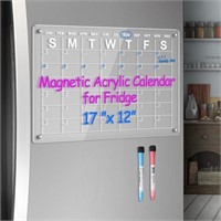 Aitakatta Acrylic Magnetic Calendar for Fridge, Mo