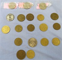 19 COLLECTIBLE COINS OF COSTA RICA LOT 1997-2007
