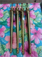 4 Brass Legs from a Coffee Table