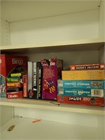 Misc card/board games. Basement toys.