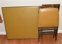 Folding card table and (2) chairs