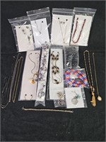 Group of 13 Necklaces, 3 Sets, 1 Bracelot