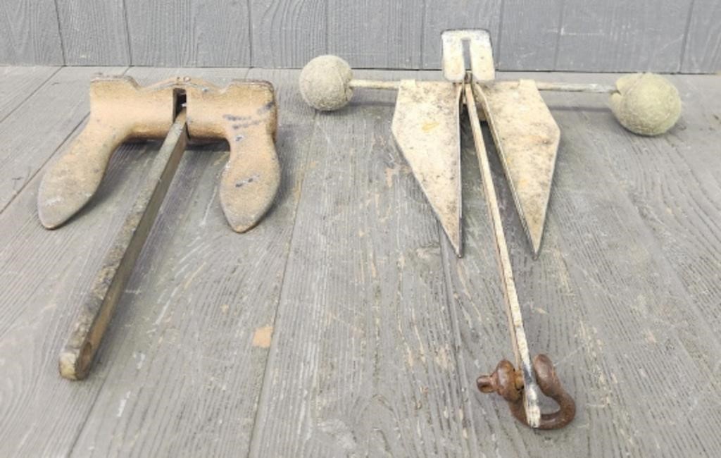 (2) Vintage Boat Anchors