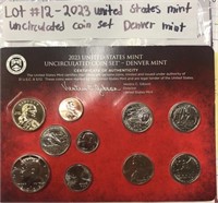 LOT #12) 2023 US mint uncirculated coin set Denver