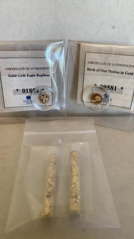 Solid gold replica coins