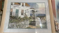 Beach cottage framed wall art Approximately