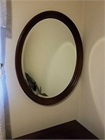 Large vintage mirror with side table with