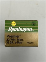 50 PREMIER .22 Win Mag Remington cartridges new