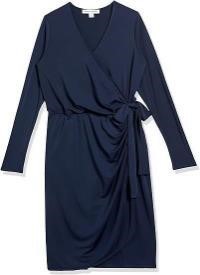 Women's Long SleeveNAVY Wrap Dress SMALL