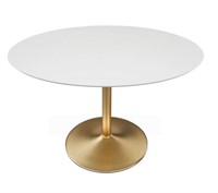Eulema Oval Metal Base Dining Table (30.5" W x 46"
