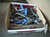 Box of Misc. Wrenchers, Level, Allan wrenches etc.