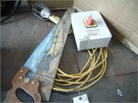 Painted Hand Saw, Trouble light, Switch
