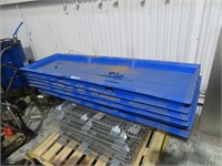 8 Plastic Plumbed Drip Trays 1800x590x95mm