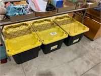 (3) 27 Gal. Totes