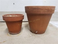 (2) Terracotta Planters