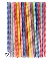 50 Pieces Reusable Plastic Straws Fit for Mason