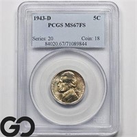 1943-D Jefferson "Silver" Nickel, PCGS MS67 FS
