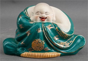 Vintage Chinese Jingdezhen Laughing Buddha