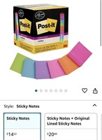 Post-it Super Sticky Notes, Assorted Bright