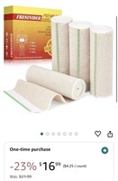 Premium Elastic Bandage Wrap, 4 Pack 6" Cotton