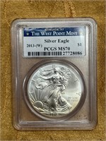 2013-W PCGS MS70 $1 SILVER EAGLE