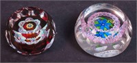 Two Perthshire millefiori paperweights
