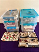 Fabric!! Nice Containers. Quilter’s Delight