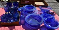 Large Lot of Cobalt & Blue Dishes