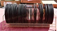 Large Lot of 45RPM Records & Holder