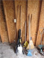 Sledge hammer, rakes and more