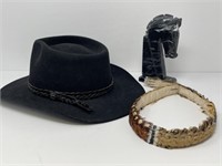 Akubra Snowy River Hat, Marble Horsehead