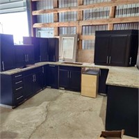 New Maple Kitchen Cupboards w stone countertop