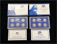 2000 & 2005 US Mint 50 State Quarter Proof Sets