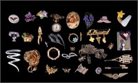 Floral, Goldtone & other Pins and Brooches