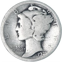 1921 Key Date Mercury Dime