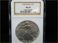2004 American Silver Eagle NGC MS69